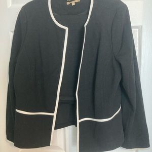 Talbots Black Italian Luxe Suit